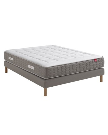 Ensemble matelas ressorts et latex et sommier tapissier 140 x 190 cm