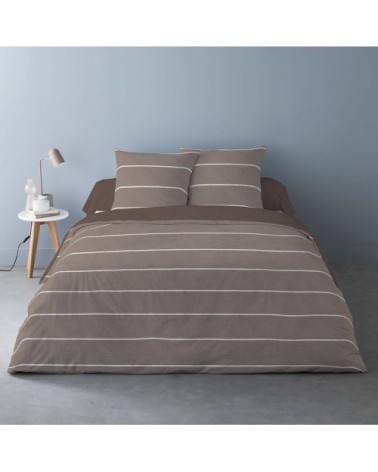 Parure de couette 100% coton flanelle imprimée 240x220cm 2 taies