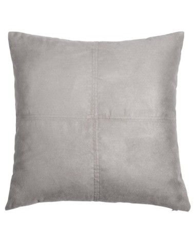 Coussin en suédine grise 60x60, OEKO-TEX®