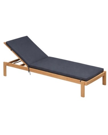 Matelas bain de soleil extérieur imperméable minorque polyester gris