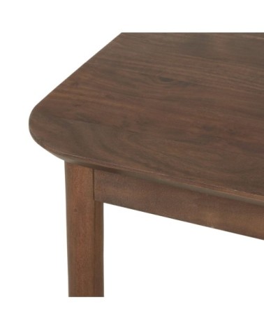 Table à manger extensible en bois d'acacia massif et métal coloris laiton 6/8 personnes L141/176