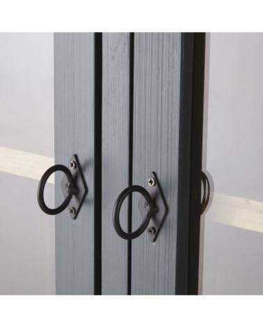 Vitrine 2 portes gris anthracite