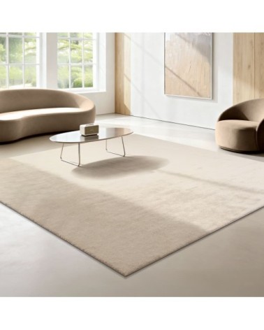 Tapis lavable et antidérapant, beige, 240 x 240 cm