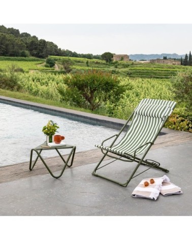 Chilienne jardin oscillant en acier vert l83xl60xh91
