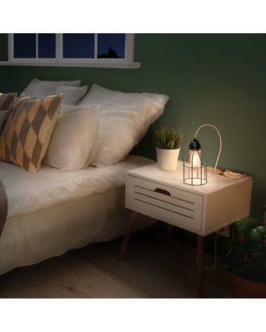 Fil electrique luminaire naturel noir