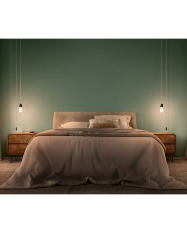 Fil electrique luminaire naturel noir