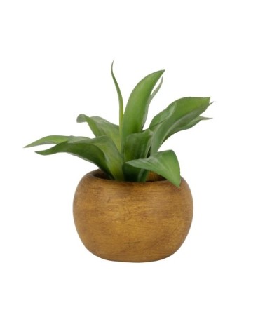 Agave artificielle pot rond marron