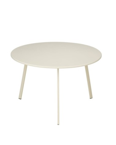 Table d'appoint crème fer h38xl60.5xl60.5cm