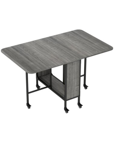 Table à manger pliante extensible gris