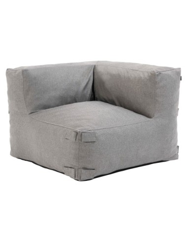Fauteuil d'angle pour canapé modulable gris