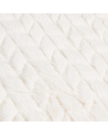 Coussin imitation fourrure blanche 45x45