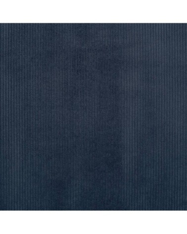 Canapé convertible velours côtelé couchage 140x190 cm bleu prusse