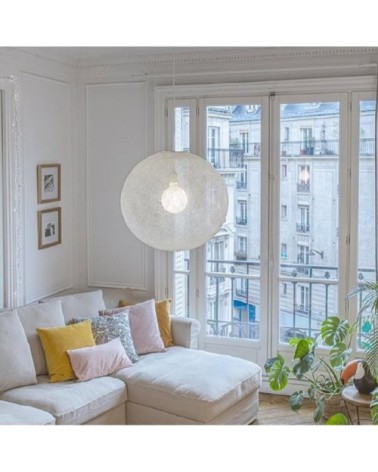 Suspension globe fil tissé D50cm