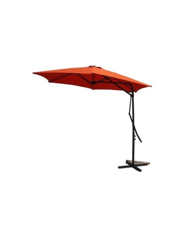 Parasol déporté avec ouverture innovante Ø 3m terracotta