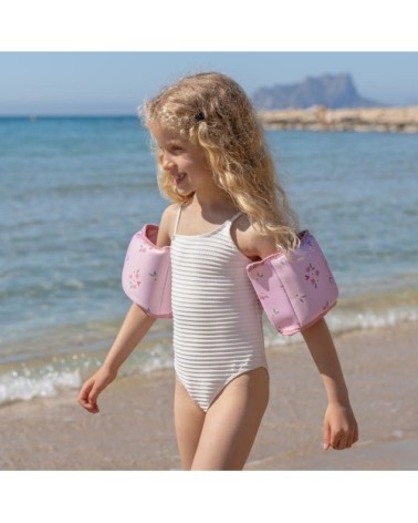 Brassards piscine néoprène enfant 3-6 ans confort rose