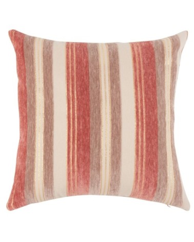Housse de coussin beige, rose, écrue et dorée, 40x40