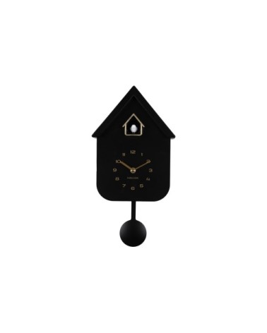 Horloge murale plastique noir 6x21,5x41cm