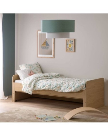 Lit extensible effet bois couchage 90 ou 160 x 200