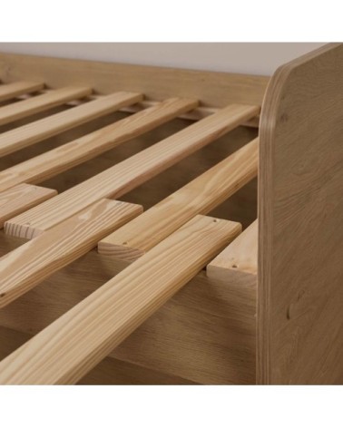 Lit extensible effet bois couchage 90 ou 160 x 200