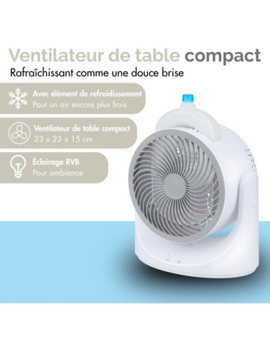 Rafraîchisseur d’air blanc plastique h24xl12xl19.5cm