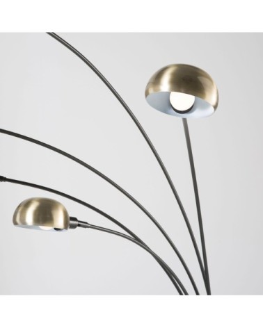 Lampadaire en métal noir et bronze H198