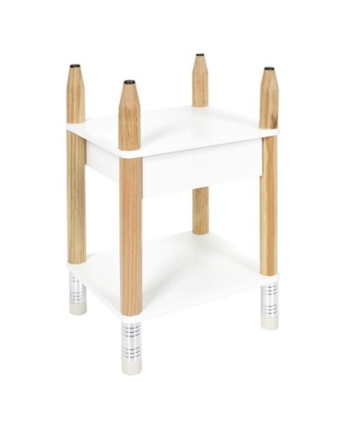 Table de chevet pour enfant blanche
