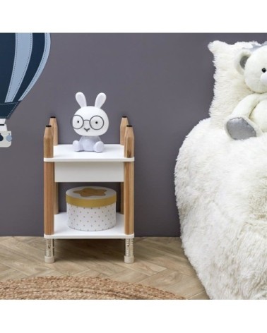 Table de chevet pour enfant blanche