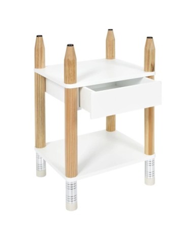 Table de chevet pour enfant blanche