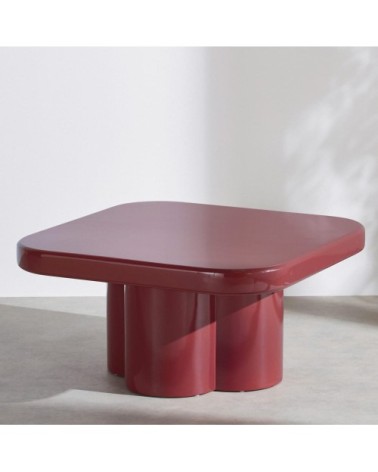 Table basse carrée bordeaux L80