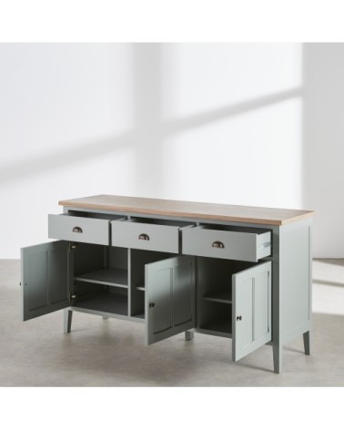 Buffet 3 portes 3 tiroirs, L155 cm