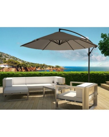 PORTICCIO - Parasol déporté octogonale gris D3m