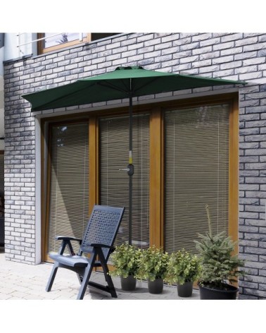 Demi parasol balcon vert