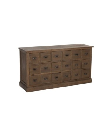 Commode vintage 18 tiroirs bois massif