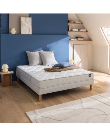Ensemble matelas mousse primo, sommier, pieds 160x200 cm