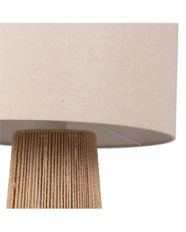 Lampadaire en papier et abat-jours en polyester recyclé beige H141