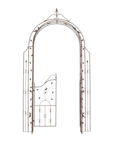 Arche pour plantes grimpantes en métal Marron antique