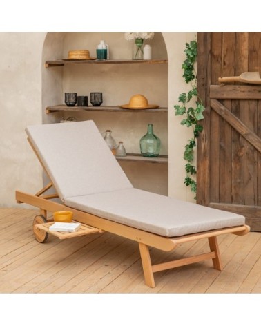 Bain de soleil pliant en acacia
