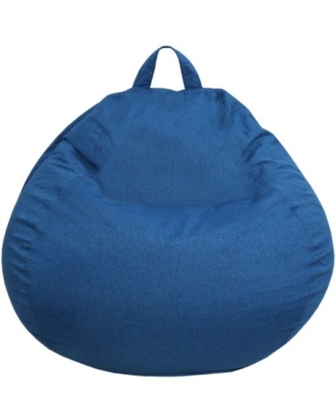 Pouf poire déhoussable bleu 105 x 85 cm