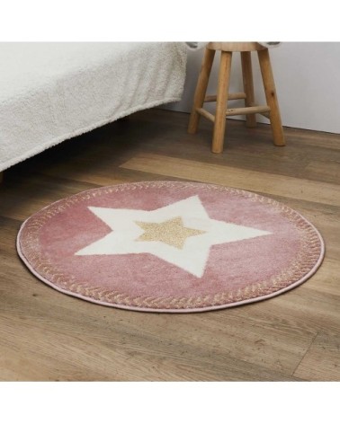 Tapis polyester[ ]rose[ ][]