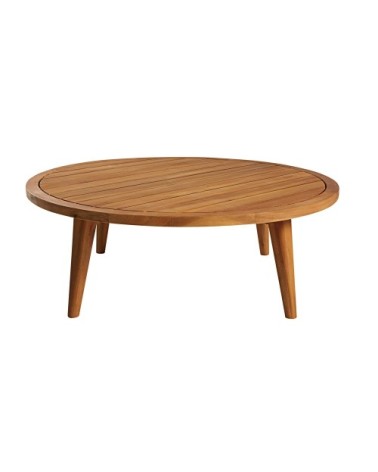 Table basse de jardin ronde en acacia massif