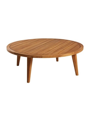 Table basse de jardin ronde en acacia massif