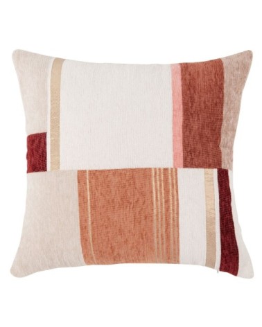 Housse de coussin beige, rose et écrue, OEKO-TEX® 40x40