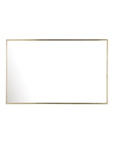Miroir rectangulaire en métal doré 75x120