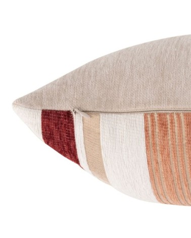 Housse de coussin beige, rose et écrue, OEKO-TEX® 40x40