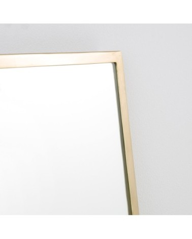 Miroir rectangulaire en métal doré 75x120