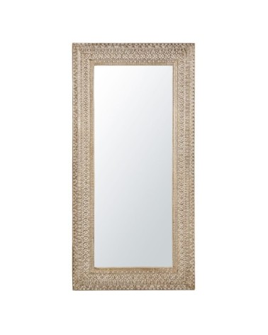 Miroir rectangulaire sculpté blanchi 91x183