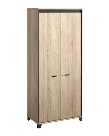 Armoire 2 portes effet bois clair