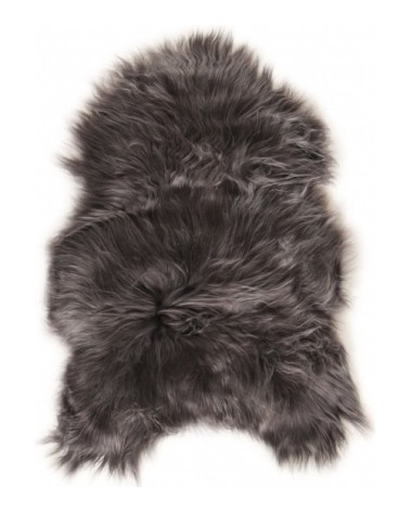 Descente de lit peau de mouton gris 90x60