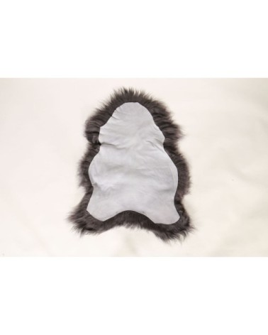 Descente de lit peau de mouton gris 90x60