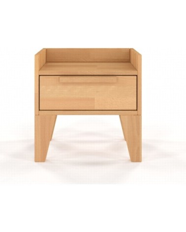 Table de chevet 1 tiroir en hêtre massif couleur bois clair